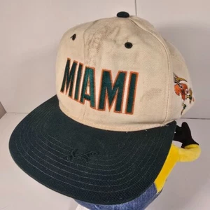 VINTAGE Miami Hurricanes Headway snapback UM football hat cap - Picture 1 of 3