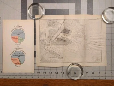 Muelles de ferrocarril de la ciudad de Boston y desarrollo industrial mapa plegado original de 1900 Foto 1 de 4