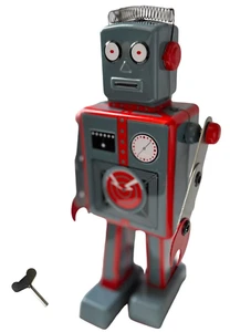 1950’s Vintage Style Space Robot - Clock Work Metal Wind-Up 9” Tall (BRAND NEW) - Picture 1 of 8