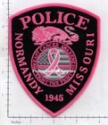 Missouri - Normandy MO Police Dept Patch - Pink Breast Cancer