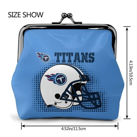 Tennessee Titans Leather Coin Purse Change Purse Helmet Style Ladies Wallet Cover
