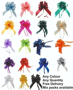 Pull Bows 30mm 50mm Large Florist Ribbon Wedding Car Decor Gift - MULTI LISTING - Picture 1 of 32