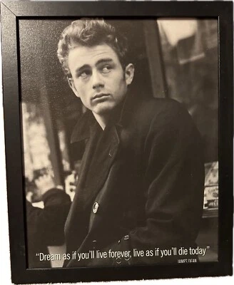 Impresión artística enmarcada James Dean (Live As If) 20x24 Foto 1 de 2