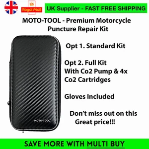 MOTORCYCLE REPAIR KIT EMERGENCY MOTORBIKE/CAR TIRE TUBELESS PLUG STRIPS MOTOTOOL - Picture 1 of 25
