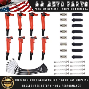 8X Ignition Coil + Wire Set for Ford F-350 Super Duty V8 6.2L 18-20 UF865 - Picture 1 of 1