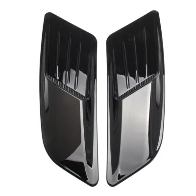 Car Hood Scoop Bonnet Vent Cover Decorative Air Flow Intake Trim Black Accessory - Image 1 of 4