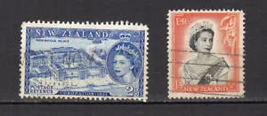 Nouvelle-Zélande 1953-57 Elizabeth II 2 timbres oblitérés /TE3502 - Bild 1 von 1