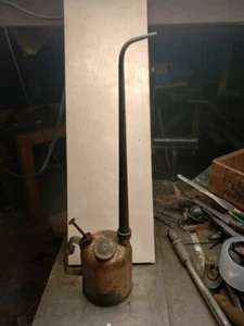 Vintage Kupfer Öldose Pumpe Öl Fingerhalter schick mit Auslauf - Bild 1 von 18