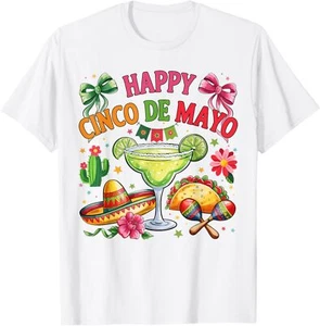 Happy Cinco de Mayo Fiesta Mexican Party Men Women T-Shirt - Picture 1 of 4