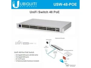 The USW-48-PoE is a configurable Gigabit Layer 2 switch with 48 Gigabit Ethernet - Picture 1 of 7
