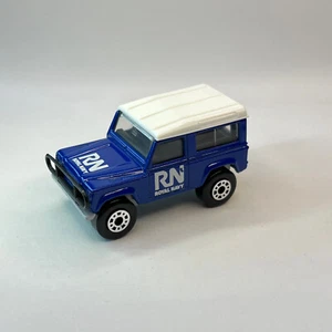 Matchbox MB 16 Land Rover 90 Royal Navy Dark Blue Body White Roof Macau Base - Picture 1 of 6