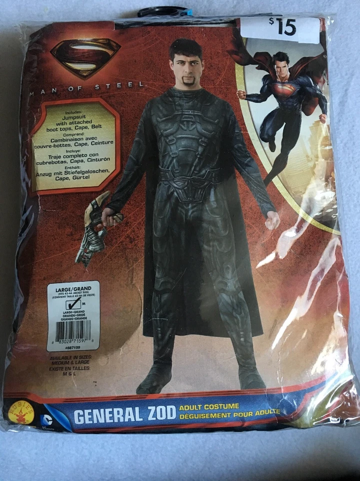 Disfraz de Hombre de Acero Superman General Zod Deluxe Adulto Músculo Talla Grande Foto 1 de 4