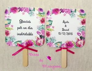 Abanico boda personalizado. Wedding personalized fan - Imagen 1 de 4