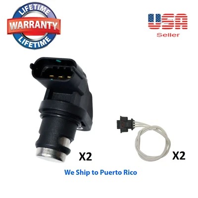 Juego de 2 sensores de posición del árbol de levas CMP + conector apto para Porsche 911 Porsche Boxster Foto 1 de 3