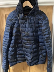 7TH HVN Seventh Heaven Blue/Black Camouflage quilted hooded Jacket Size XXL - Picture 1 of 12