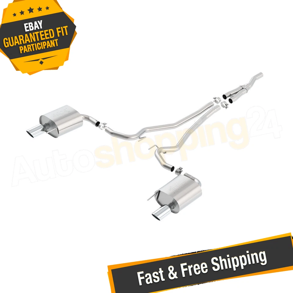 Borla 140585 ATAK Catback Exhaust for 2015-2023 Ford Mustang 2.3L EcoBoost Foto 1 de 4