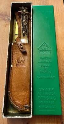 Cuchillo cazador Puma blanco vintage 1967 mfg Foto 1 de 4