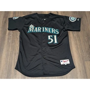 Maglia nera Ichiro Suzuki Mariners Majestic taglia 52 MLB baseball - Foto 1 di 4