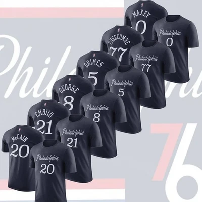 Philadelphia 76ers 2025/26 City Edition: McCain, Embiid, Grimes, Maxey, George - Image 1 of 4