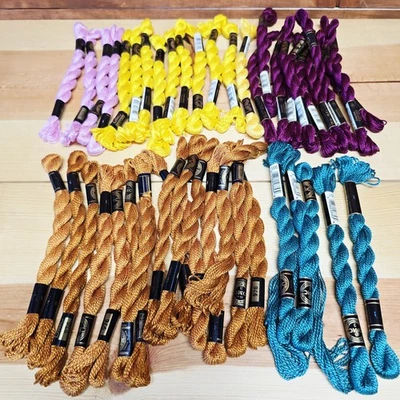 DMC #3 Lot of 44 Coton Perle Cotton Embroidery Thread Twist Skeins NEW Various - Image 1 of 4