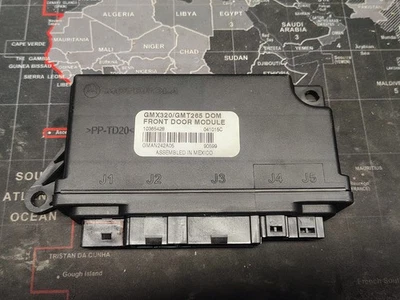 2004-2006 CADILLAC CTS SRX GMX320/GMT265 DOM FRONT DOOR MODULE 10385428 Oem - Image 1 of 3