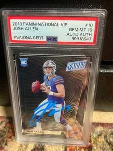 Panini National VIP #10 2018 Josh Allen con auto PSA 10 - Imagen 1 de 2