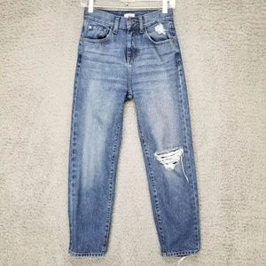 M1858 Jeans Womens 24 Blue Frida Cotton Distressed Cropped *Read* - Picture 1 of 20
