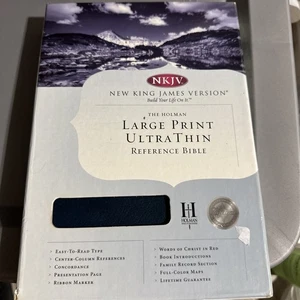 Nkjv Holman Large Print Ultra Thin Reference Bible - Imagen 1 de 14