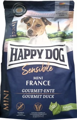 Happy Dog Sensible Mini France Gourmet-Ente (€ 8,74/kg) Trockenfutter Hund 4 kg - Bild 1 von 2