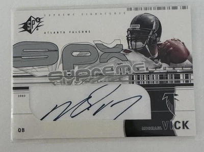 2002 SPx Supreme Signatures Michael Vick Autograph! 2nd Year, On Card Auto - Image 1 of 2