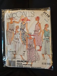 McCall's 3119 Pullover Dress & Tie Belt Cut Sizes 12 Vintage 1987 - Picture 1 of 2