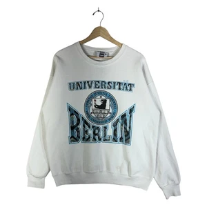 Vintage University of Berlin Crewneck White Mens Large - Picture 1 of 7
