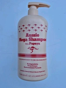 Vintage Aussie Mega Shampoo with Papaya Extract 1 L 33.8 Oz. All Hair Types New - Picture 1 of 3
