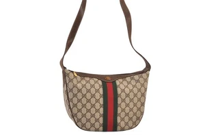 echt GUCCI Web Sherry Line Schultertasche GG PVC Leder braun Trödel 8224M - Bild 1 von 10