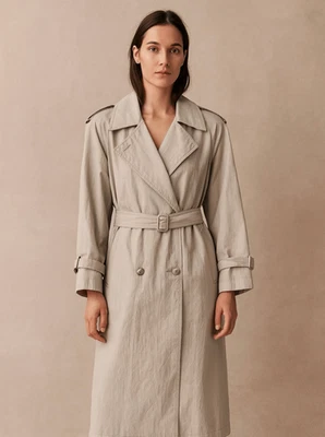 Винтажный London туман хаки Thinsulate 3M двубортный длинный Тренч - Изображение 1 из 4