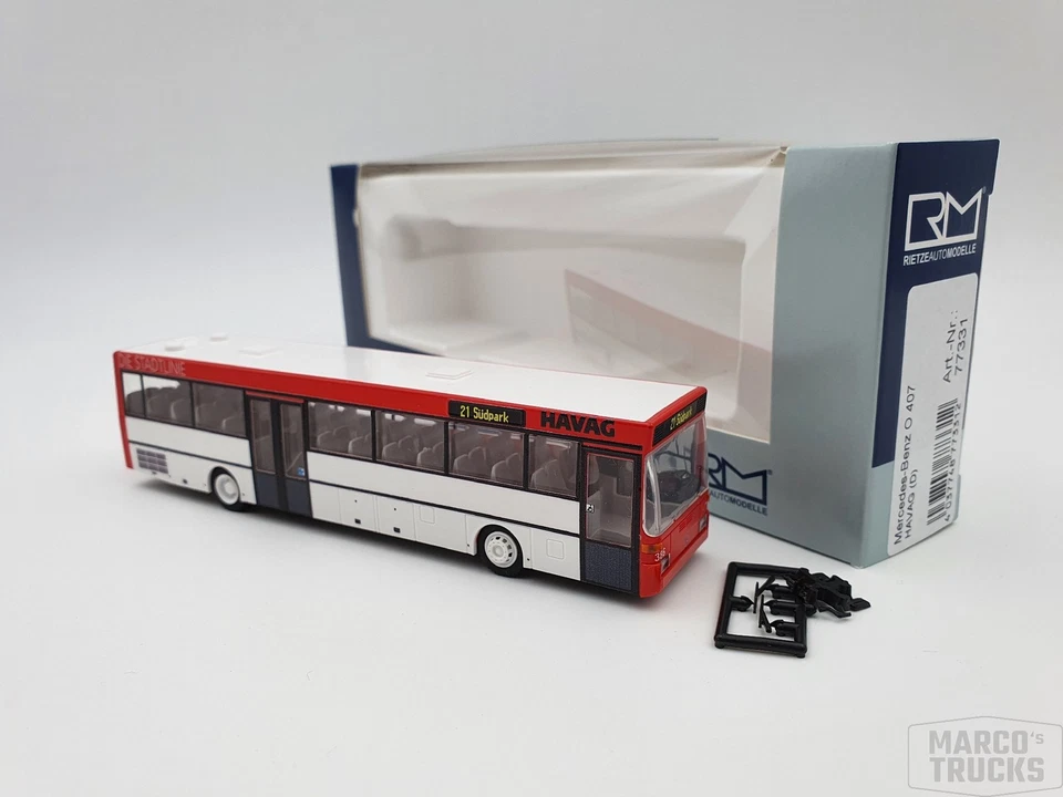 Rietze Mercedes-Benz O 407 HAVAG Hall/Saale 77331/RIN1381 Foto 1 de 1