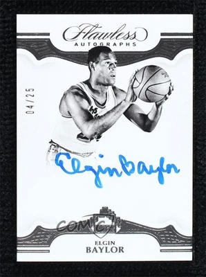 Panini Flawless Flawless Auto 2018-19/25 Elgin Baylor #FA-EBL Auto Salón de la fama Foto 1 de 2