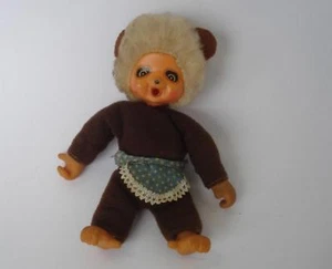 1930s ANTIQUE CHILD RUBBER & CELLULOID CHILD TOY MONKEY - Picture 1 of 6