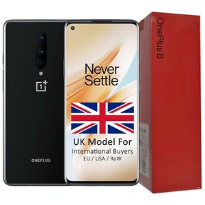 BNIB OnePlus 8 (5G) Dual-SIM IN2013 128GB Onyx Black Factory Unlocked GSM New - Afbeelding 1 van 10