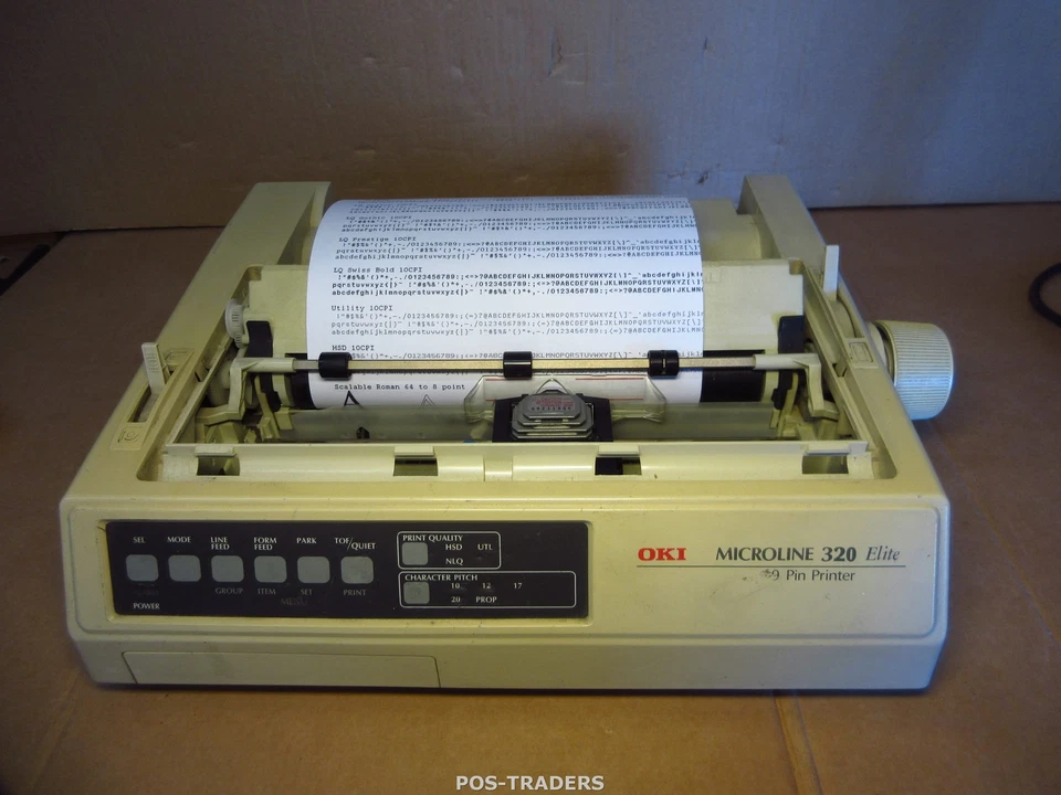 OKI MICROLINE 320 Elite A4 9-Pin Dot Matrix Impact Printer INC ROLL - NO COVER - Bild 1 von 4