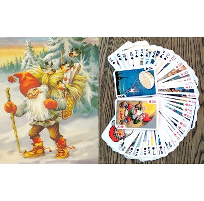 Playing Cards (Poker Deck 54 Cards) GNOMES Vintage Christams Card FlonzGift 006 - Image 1 of 4