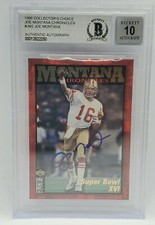 1995 Collector's Choice #JM2 - BGS Beckett 10 Autograph - JOE MONTANA 49ers Auto