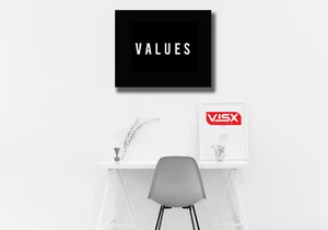 VALORES Impresión en Lona PreEstirado Motivacional Cita Éxito INSPIRACIÓN Palabras - Imagen 1 de 1