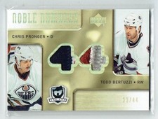 05-06 UD The Cup Noble Numbers  Chris Pronger--Todd Bertuzzi  /44  Patches