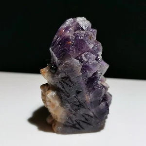 Natural Amethyst Cluster Quartz.Mineral Specimens.Hand-Carved Hedgehog Healing,N - Bild 1 von 7
