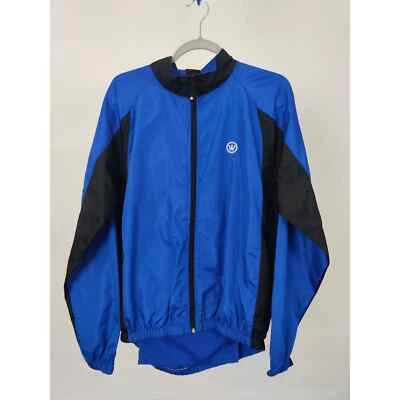 (V) РЕДКАЯ Canari мужской велоспорт куртка ветровка sport синий легкий размер L  - Изображение 1 из 4