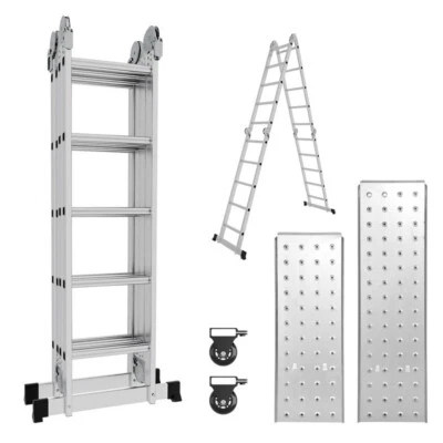 Klappleiter Mehrzweckleiter Multifunktionsleiter Teleskopleiter 7 in 1 4x4/4x5 - Bild 1 von 4