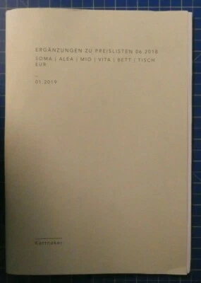 Kettnaker Ergänzungen zu Preislisten 06.2018 01.2019 Soma Alea Mio Vita  B25173 - Bild 1 von 4