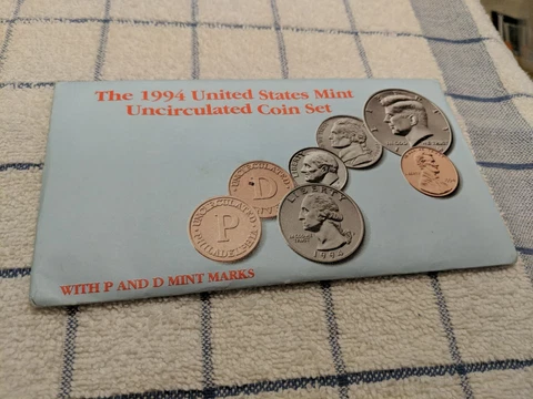 1994 US Mint uncirculated set in original packaging, 10-coin set Cover