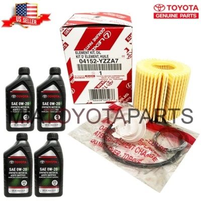 Filtro de aceite de motor SAE 0W-20 04152-YZZA7 4 paquetes Toyota Scion 2012 iQ OEM 04152-YZZA7 Foto 1 de 4